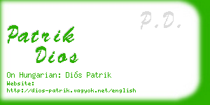 patrik dios business card
